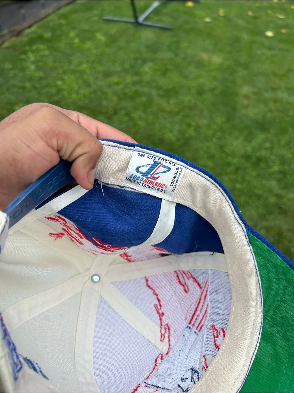 VTG 90s New England Patriots Logo Athletic Splash Snapback Hat NFL Pro Line